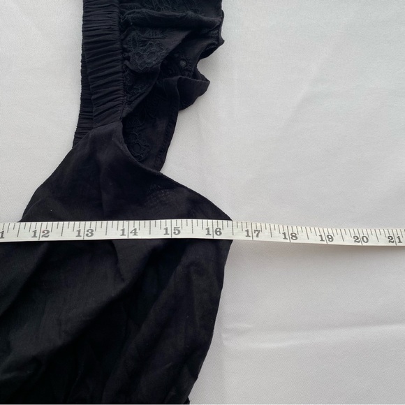 NWT Cleobella Black Elaina Organic Cotton Tiered Eyelet Midi Dress Size Medium - Picture 12 of 13